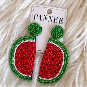 NEW Watermelon Beaded Earrings 🍉